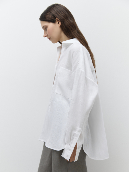 Рубашка объемная изо льна ver.2.0 AROUND  купить онлайн