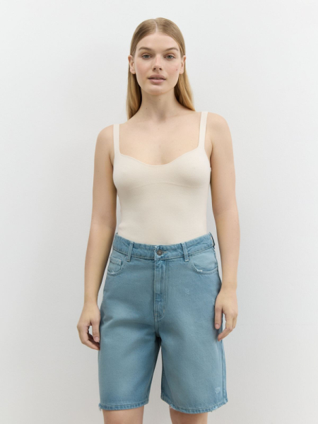 Шорты джинсовые с винтажным эффектом AroundClothes&Knitwear  купить онлайн
