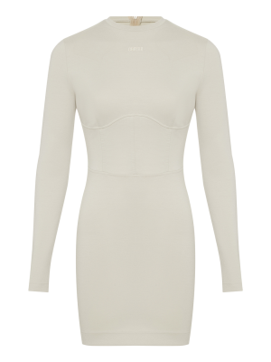 Платье каркасное (дымчатый белый) (XS, дымчатый белый)