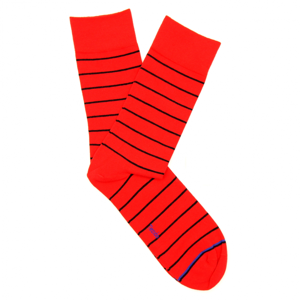 Носки Wide Stripes Tezido, цвет: алый/черный T2325 купить онлайн