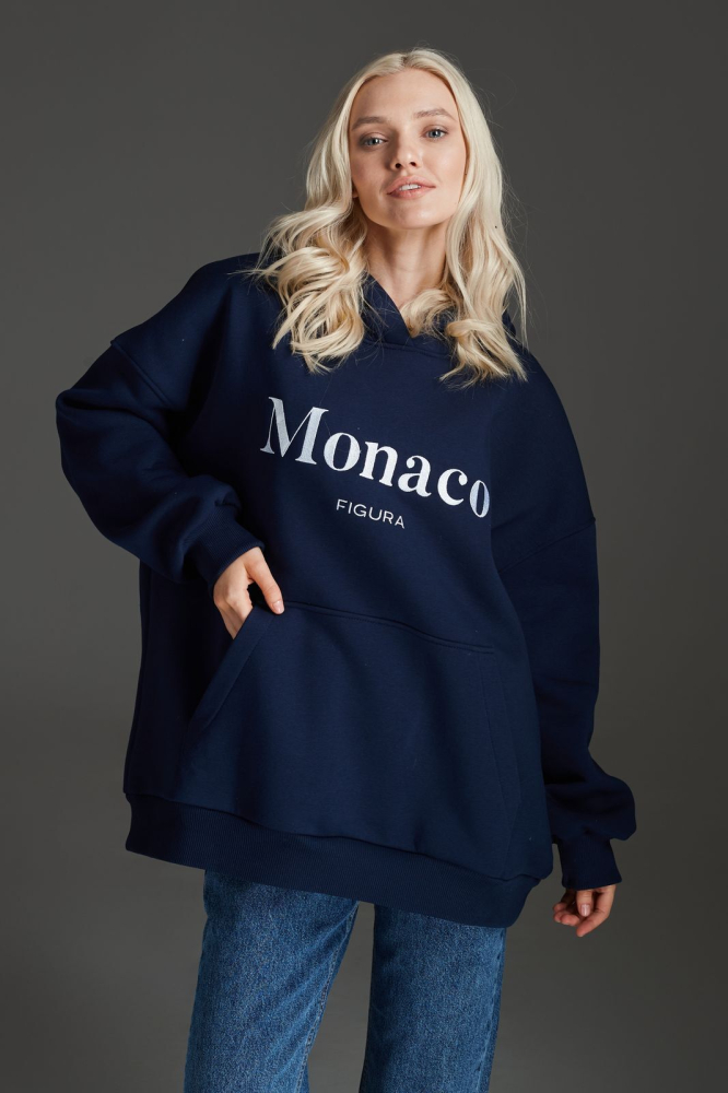 Худи Monaco Figura, цвет: синий  со скидкой купить онлайн