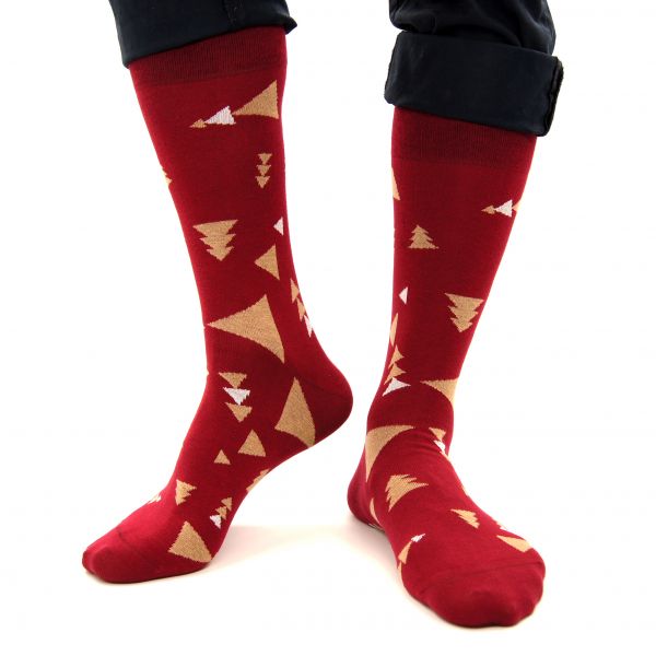 Носки елочная геометрия Tezido, цвет: красный Т2734,36-40 купить онлайн