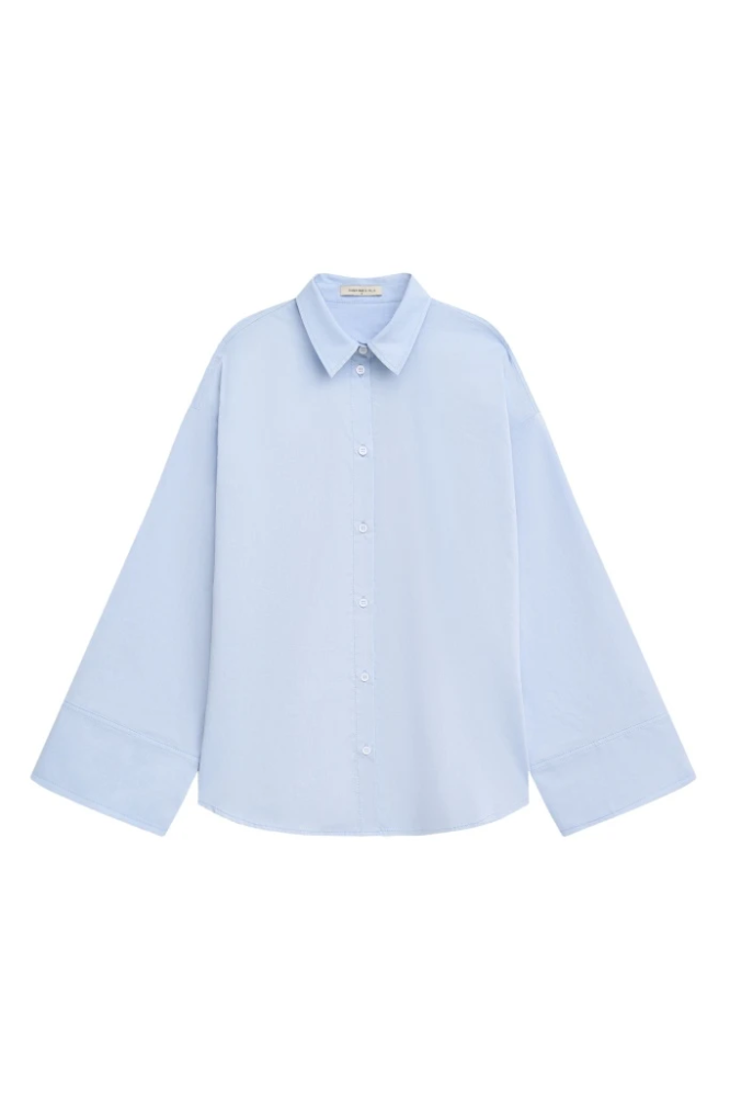 Рубашка базовая со свободным рукавом INSPIRE, цвет: голубой,  купить онлайн