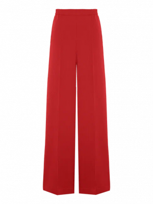 Брюки-палаццо с карманами (красный) (XS, красный)