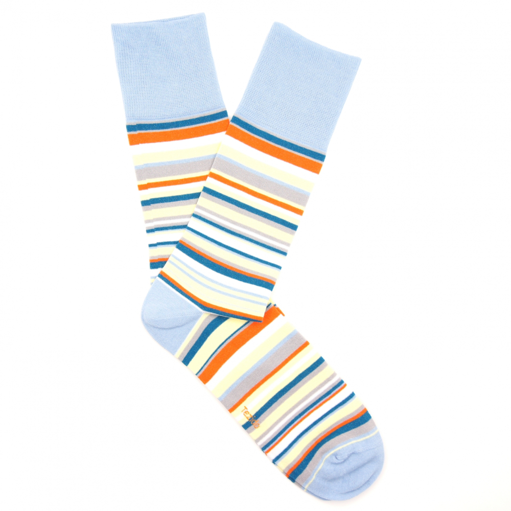 Носки "Multistripe" Tezido, цвет: небесный Т47 купить онлайн