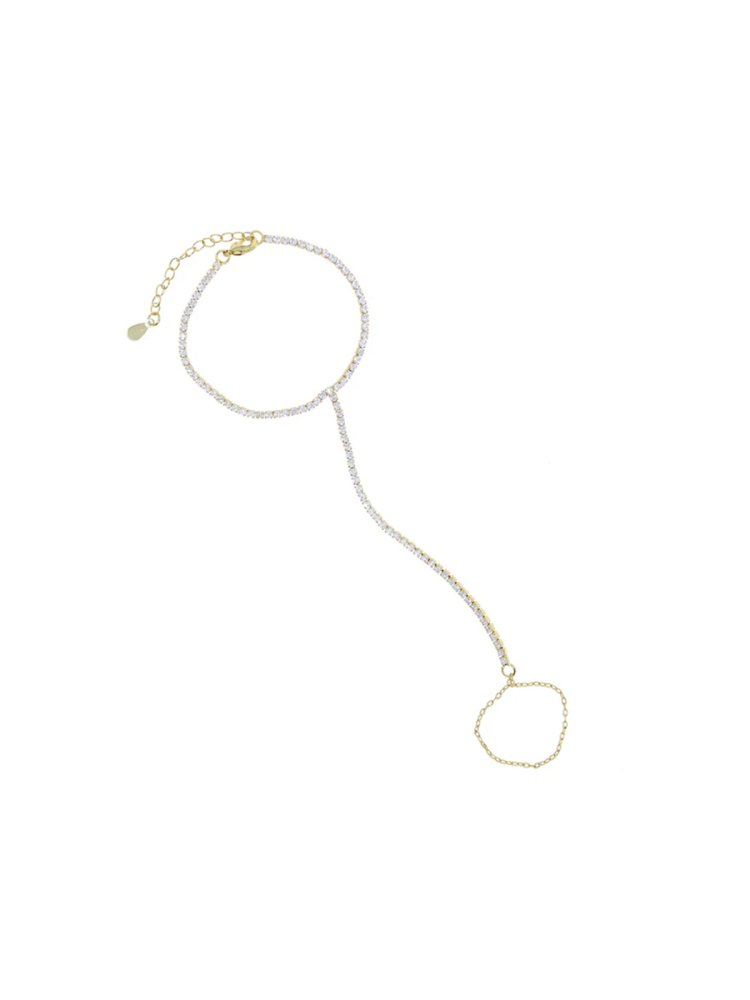 Слейв-браслет Bang white ÁMOXY, цвет: GOLD b0043 со скидкой купить онлайн