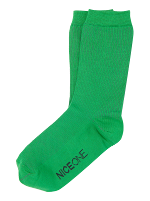 Носки высокие (зеленый) (ONE SIZE, зеленый)