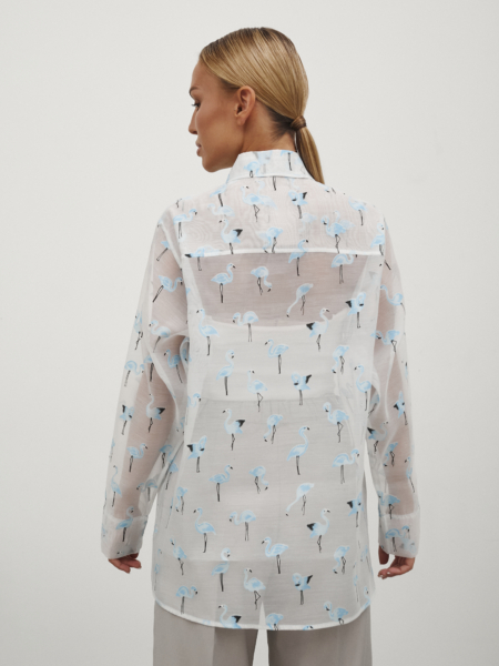 Блуза с фламинго Afanaskina AF220011 купить онлайн