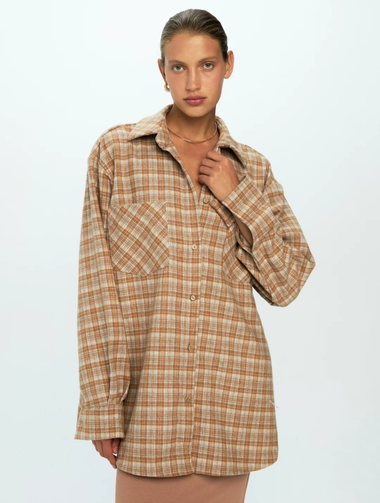 Cinnamon bun wool shirt Cantik со скидкой  купить онлайн
