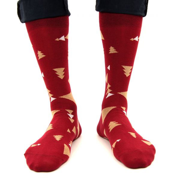 Носки елочная геометрия Tezido, цвет: красный Т2734,36-40 купить онлайн
