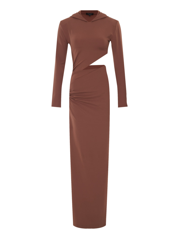 Платье с капюшоном M O N R Ê V E, цвет: BROWN  со скидкой купить онлайн