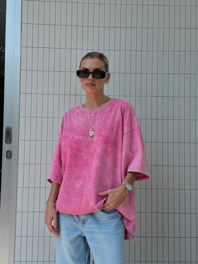"Business class" t-shirt in pink Cantik со скидкой  купить онлайн