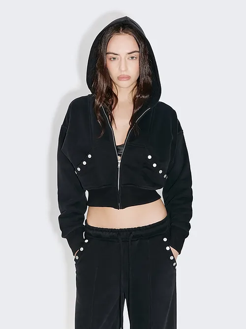 BLACK CROPPED HOODIE MARDO  купить онлайн