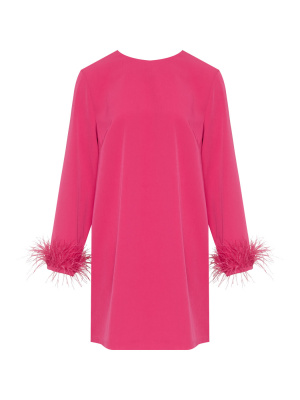 Платье с открытой спиной (Цвет: розовый) (XS, розовый)