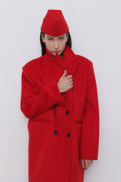 Пальто прямого кроя из шерсти 2SIDES  купить онлайн