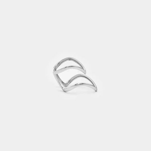 Двойное фаланговое кольцо Peggy Darkrain, цвет: серебро, VD4010 купить онлайн