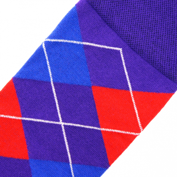 Носки ромбы Tezido, цвет: фиолетовый/красный Т2181 купить онлайн
