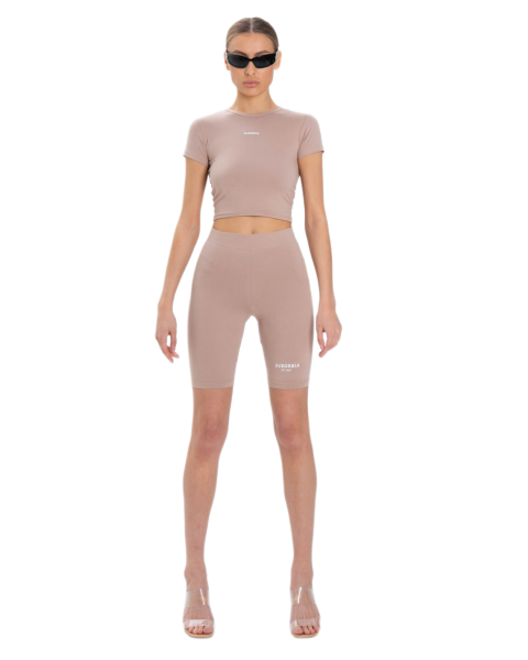 Футболка crop BASE Suborbia, цвет: BEIGE, 01573 купить онлайн