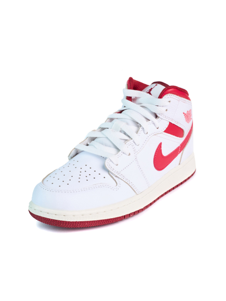 Кроссовки мужские Jordan 1 Mid "Dune Red" NKDADDYS SNEAKERS, цвет: белый FJ3458-160 купить онлайн