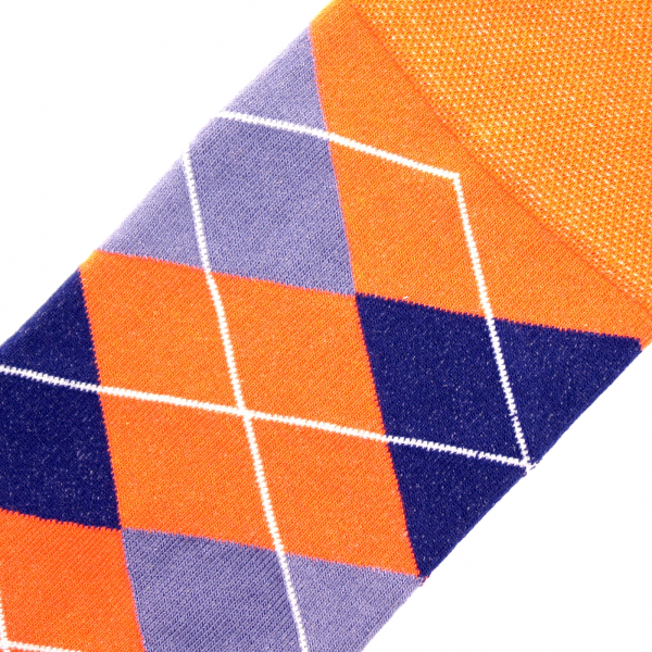 Носки ромбы Tezido, цвет: оранжевый/синий Т2180 купить онлайн