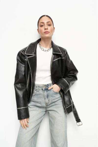 Куртка- косуха утепленная Black Erist store  купить онлайн