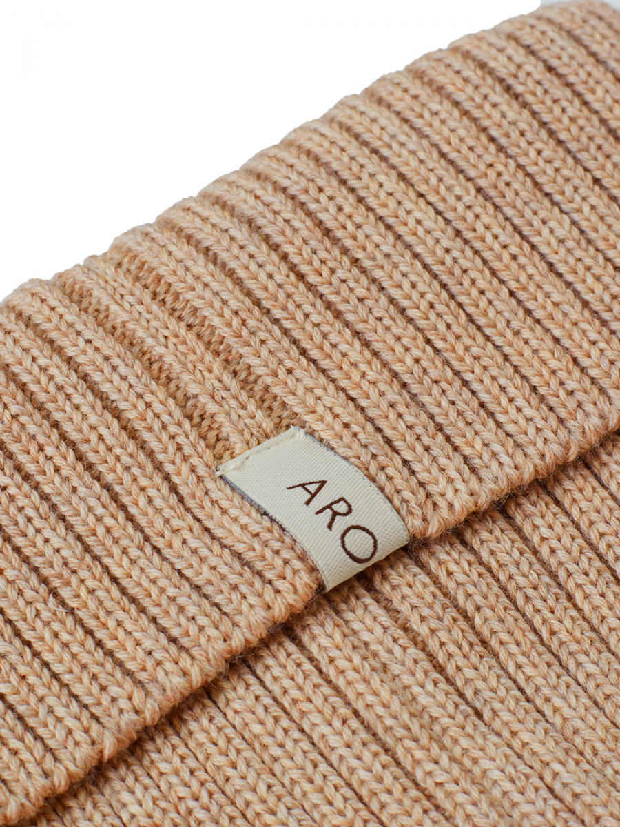 Шапка из шерсти мериноса в резинку AroundClothes&Knitwear 111_01 купить онлайн