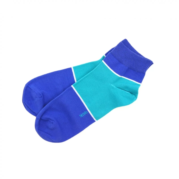 Короткие носки Tezido, цвет: сине-бирюзовый Т2243 купить онлайн