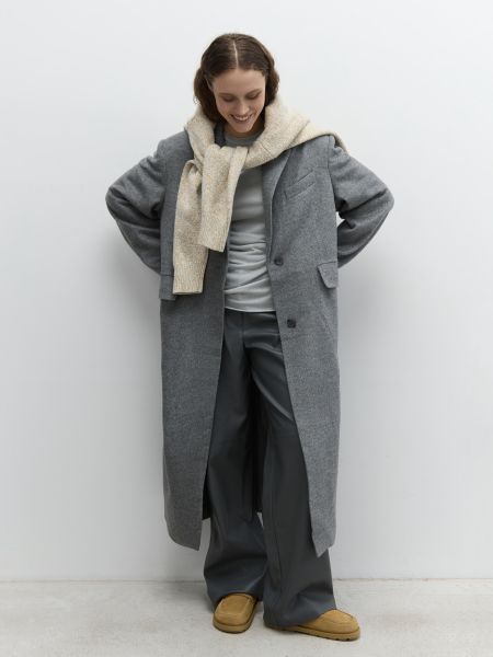 Пальто строгое из шерсти AROUND  купить онлайн