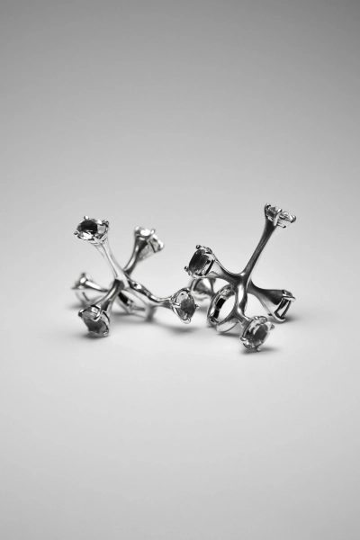 Серьга ECHO FRAX EARRING RHOE BERMAT, цвет: серебро RB-EFE-C купить онлайн