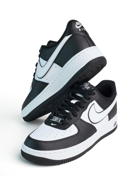 Кроссовки мужские Nike Air Force 1 Low "White Swoosh Panda" NKDADDYS SNEAKERS, цвет: Чёрный DV0788-001 купить онлайн