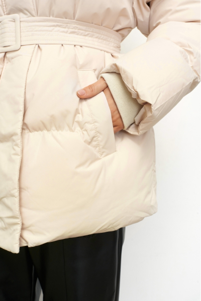 Куртка с поясом Cream (кремовый) Erist store  купить онлайн