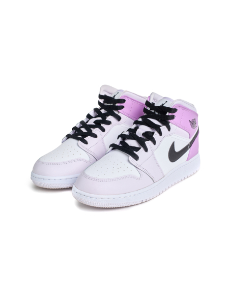 Кроссовки подростковые Jordan 1 Mid "Barely Grape" NKDADDYS SNEAKERS, цвет: фиолетовый DQ8423-501 купить онлайн