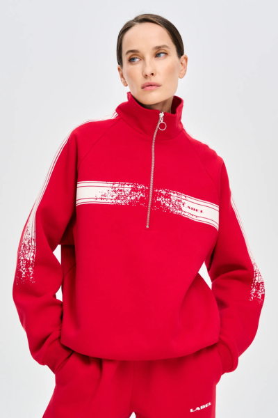 Свитшот на молнии F/W 24/25 Label .B, цвет: RED Tp.02.3.3756R |новая коллекция купить онлайн