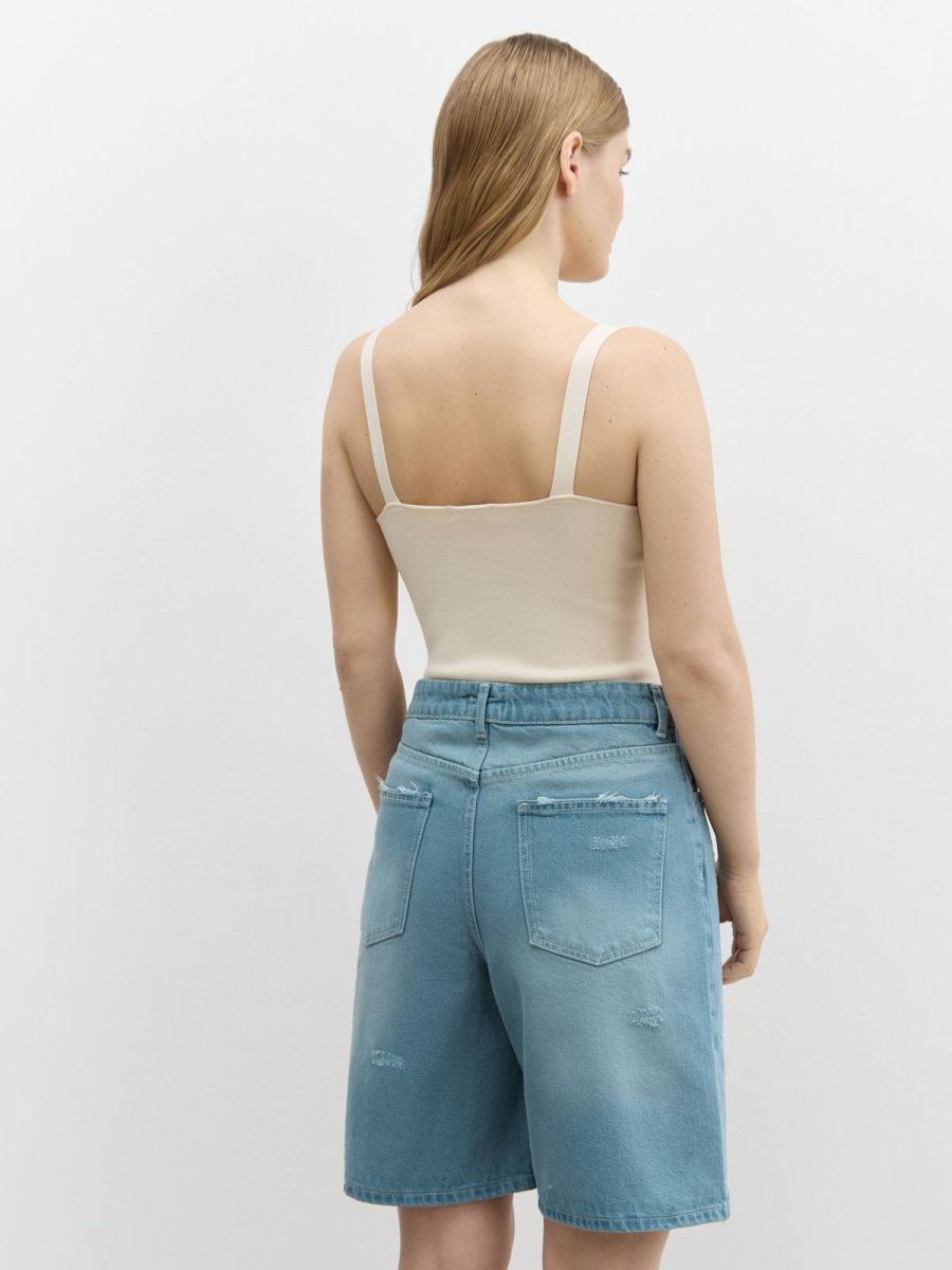 Шорты джинсовые с винтажным эффектом AROUND  купить онлайн