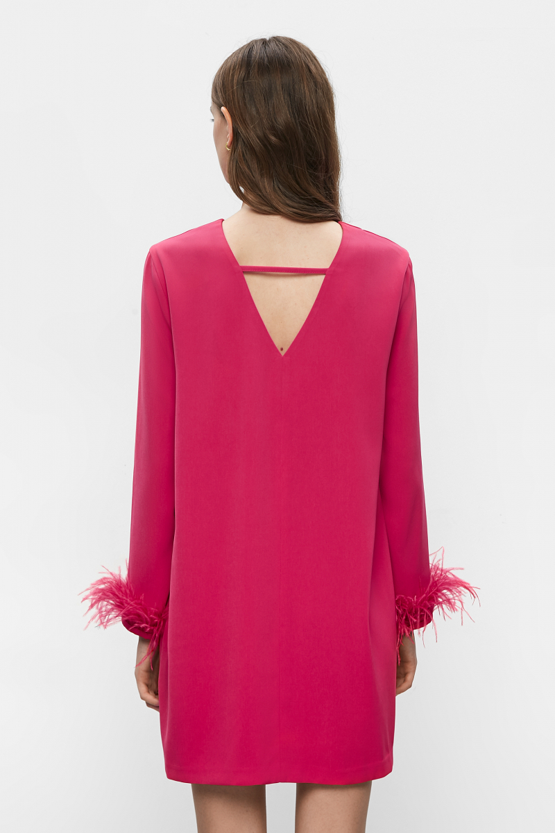 Платье с открытой спиной (Цвет: розовый) (S, розовый)