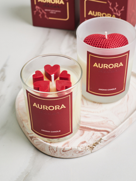 Свеча в подсвечнике "Сердце большое" AURORA DECOR  купить онлайн