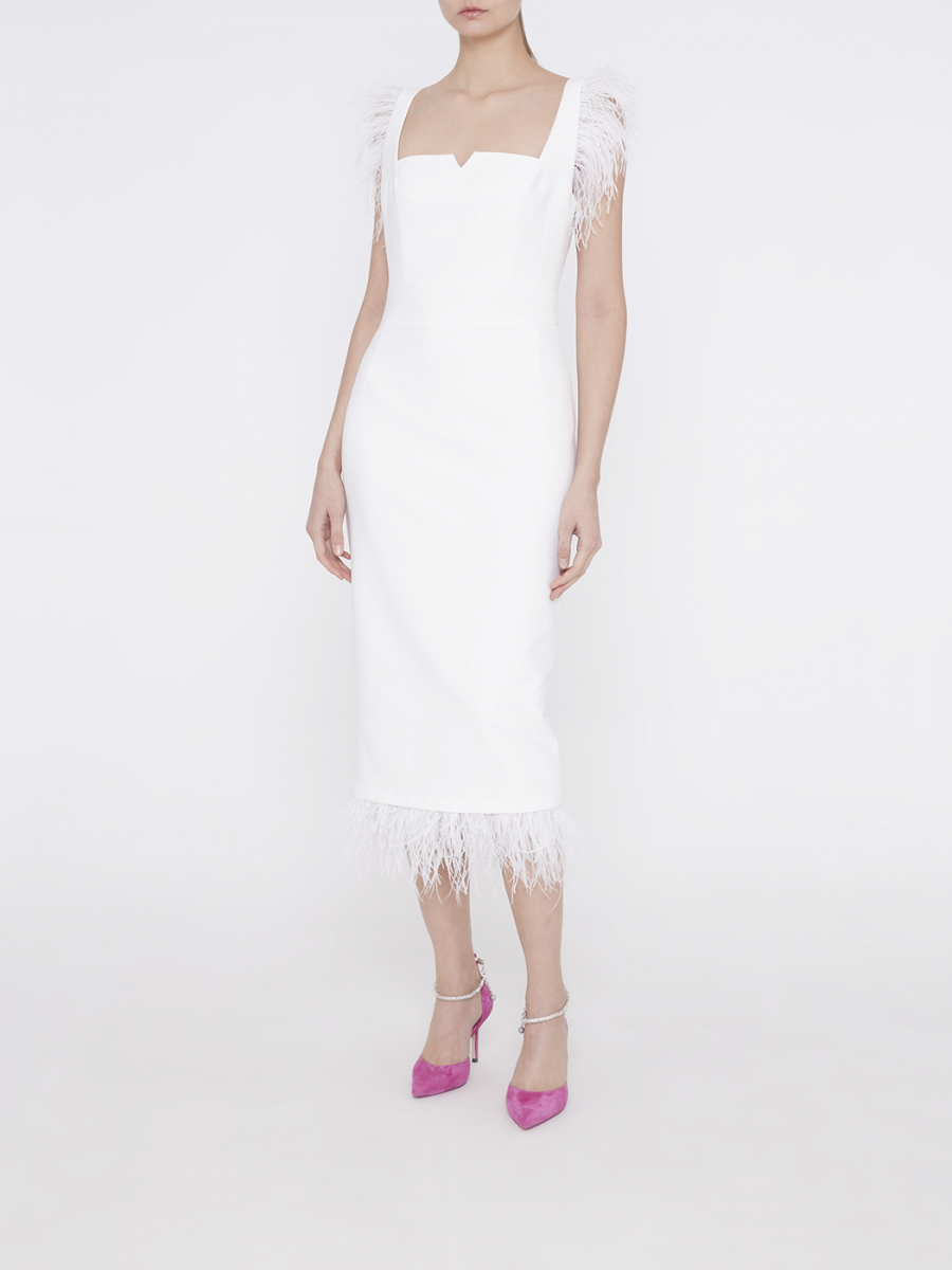 Платье обтягивающее с перьями I.B.W. ED021 купить онлайн