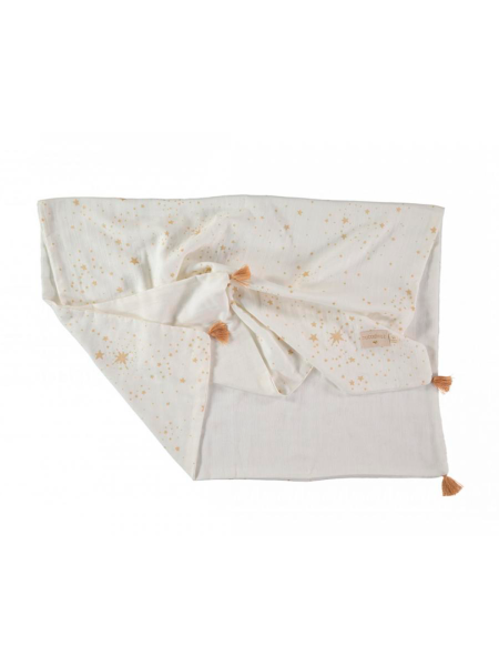 Легкое одеяло Nobodinoz "Treasure Gold Stella/White" Bunny Hill  купить онлайн