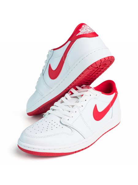 Кроссовки мужские Jordan 1 Low OG "University Red" NKDADDYS SNEAKERS, цвет: белый CZ0790-161 купить онлайн