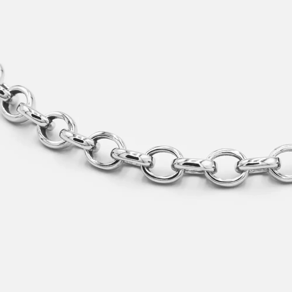 Массивный браслет-цепь плетения "Якорь" Mally Darkrain, цвет: серебро, DK2004 купить онлайн