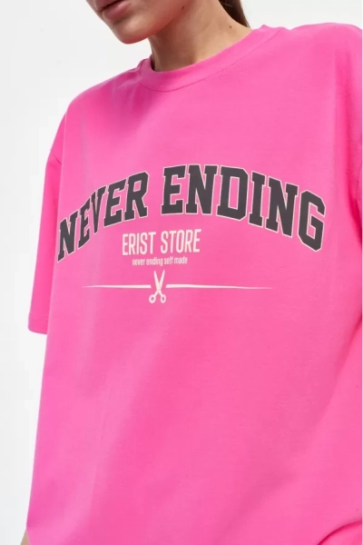Футболка NEVER ENDING Pink Erist store  купить онлайн
