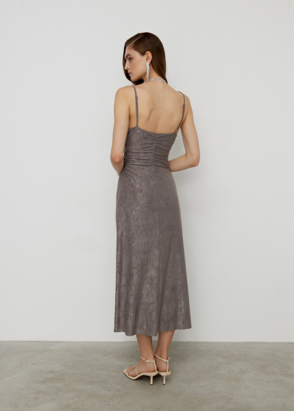 Платье макси со сборкой трикотажное Nice One 1051407 купить онлайн
