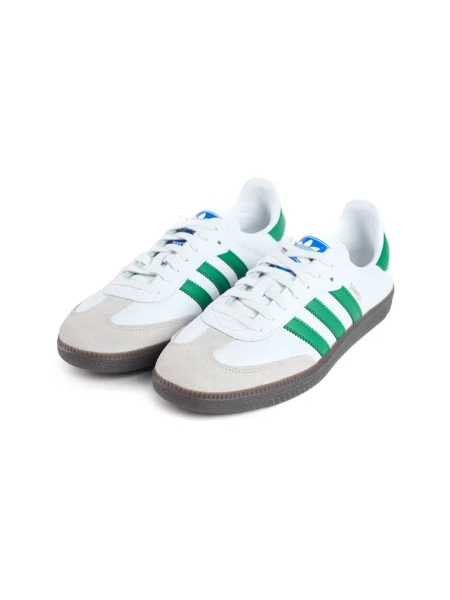 Кроссовки мужские Adidas Samba OG "White Green" NKDADDYS SNEAKERS  купить онлайн