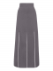 Юбка миди с разрезами (Цвет: серый) (L, Серый)