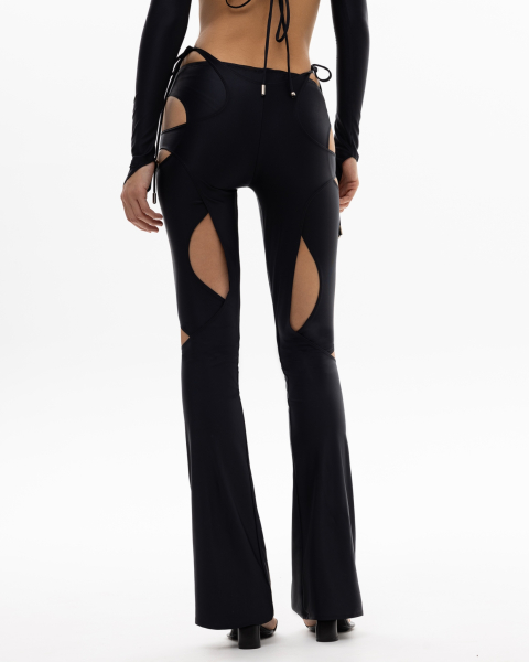 Легинсы BLACK TROUSERS WITH HOLES MARDO, цвет: Чёрный, ART240303 купить онлайн