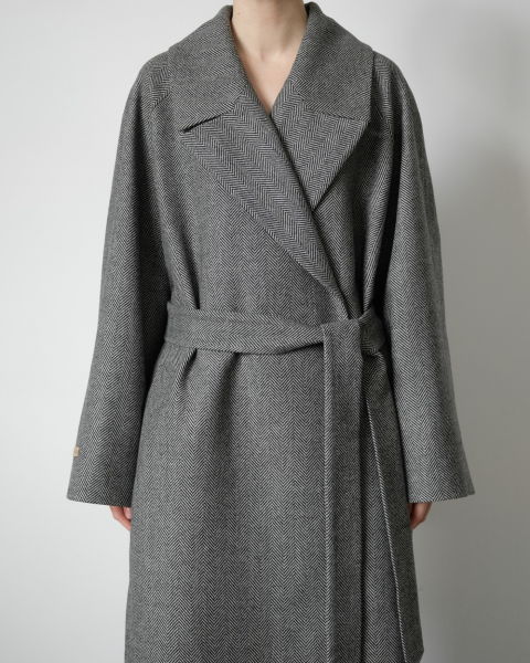Пальто халат из шерсти ASYA SEMYONOVA  купить онлайн