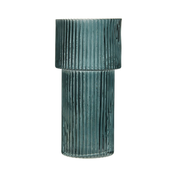 Декоративная ваза из рельефного стекла МАГАМАКС, цвет: синий Ekg-2 купить онлайн