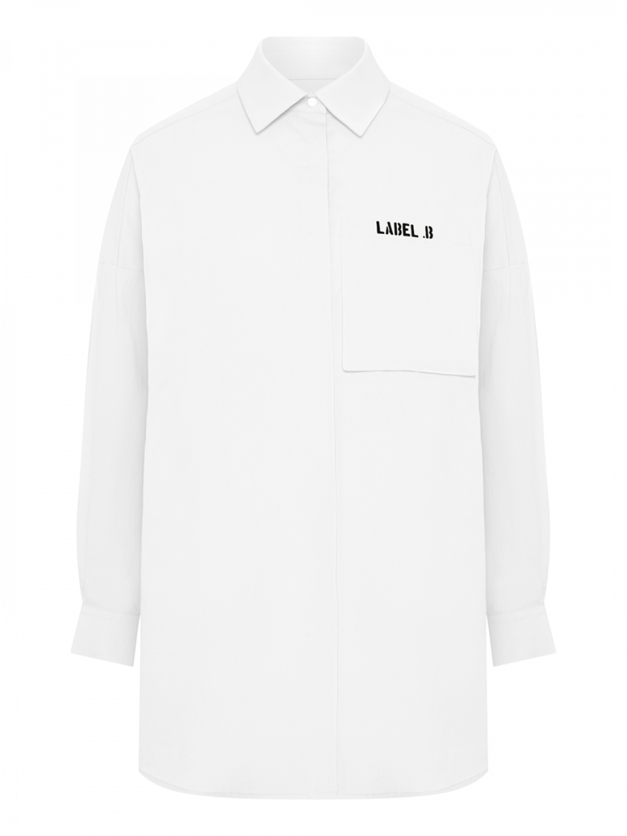 Рубашка обьемная с карманом MAISON (WHITE) (M, WHITE)