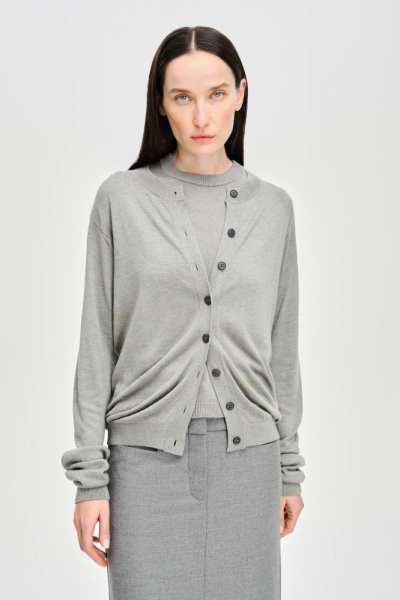 Кардиган вязаный Label .B, цвет: grey, Kn.28.3.3904GR купить онлайн