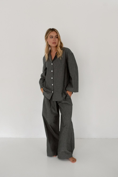 Пижама женская с брюками OLVI HOME, цвет: STONE  купить онлайн